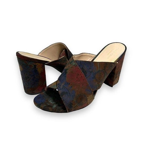 Cole Haan Gabby Floral Cross Over Strap Block Heel Sandal 9.5 - Picture 1 of 8